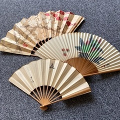 ☆昭和レトロ扇子3点セット☆中古品