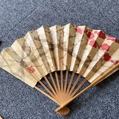 ☆昭和レトロ扇子3点セット☆中古品の画像