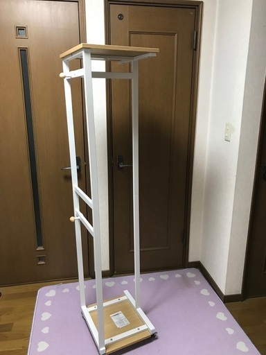 棚付きハンガーラック キャスター付き