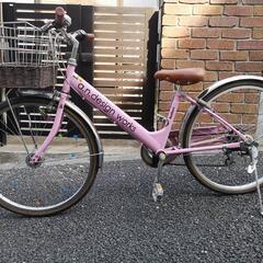 自転車 24インチ a.n.design works ピンク