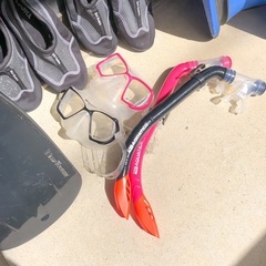 シュノーケルセット(マスク＆フィン＆マリンシューズ)まとめての画像