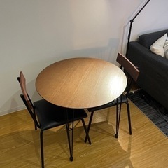 ニトリ　ダイニングテーブル (Nクーボ80円形 MBR)の画像