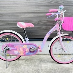 決定済み　美品★ディズニープリンセス子供用自転車18インチピンク...