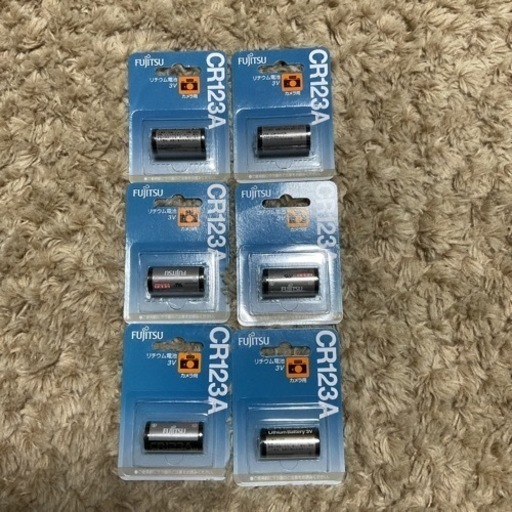 富士通製　リチウム電池CR123A（6本）@3V
