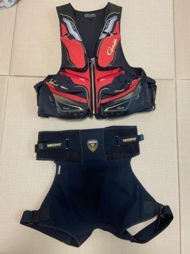 がまかつ　ライフジャケット、ヒップガード