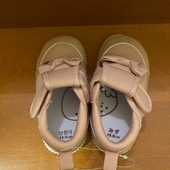【新品未使用】15cm スニーカー 子供靴くすみピンクの画像
