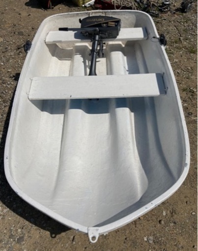 【商談中の為、新規受付停止】小型 FRP 船  ボート 2馬力  suzuki DT2 020IS 船外機 セット 軽トラでも詰めます！