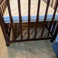 【美品】ベビーベッド&マットの画像