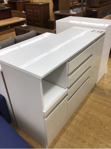 KP-108【ご来店頂ける方限定】新入荷　アウトレット　キッチンカウンター　白