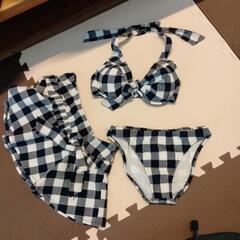 チェックビキニ　水着の画像
