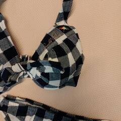 チェックビキニ　水着の画像