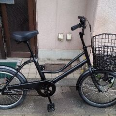 20吋 コンパクト自転車 シングル/ブラック