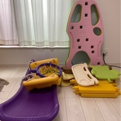 【お値下げします‼︎】室内遊具　滑り台&ブランコ　キッズ遊具の画像