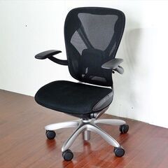 山口)下松市より　イナバ オフィスチェア Xair エクセア 肘付タイプ W67×D60×H97～109cm 　BIZJE18H