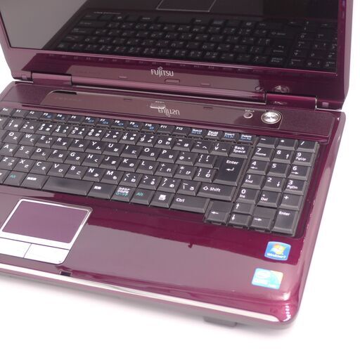 中古良品 日本製 Wi-Fi有 紫 ノートパソコン FUJITSU 富士通 NF/G50 Core i3 4GB 500G DVDマル