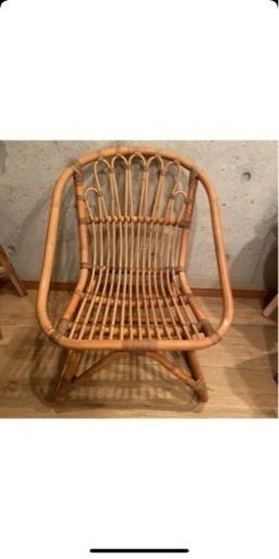 値下げあり ラタンチェア 藤家具 M