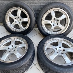 総額50万【タイヤ超美品】ワーゲントゥアレグタイヤ4本セットOZホイール付　265/50R20 ポルシェカイエン　アウディQ7