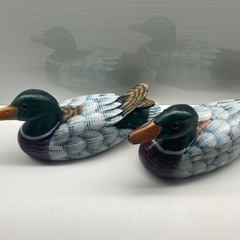 木製の鴨の置物（お値段下げました。）の画像