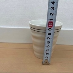 【未使用】大皿とコップ(陶器)のセットの画像