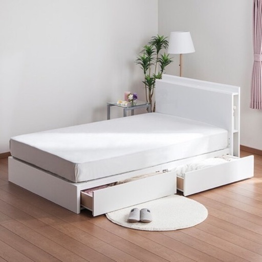 【ベッド一式】ニトリシングルベッドフレーム＋新品Bed storyマットレス