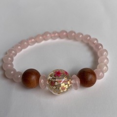桜水晶　ローズクォーツ　ブレスレット