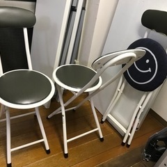 イス 折り畳み椅子 パイプイス ニトリ 白 丸椅子 持ち運び イ...