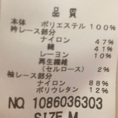 ブラックレースのブラウスの画像