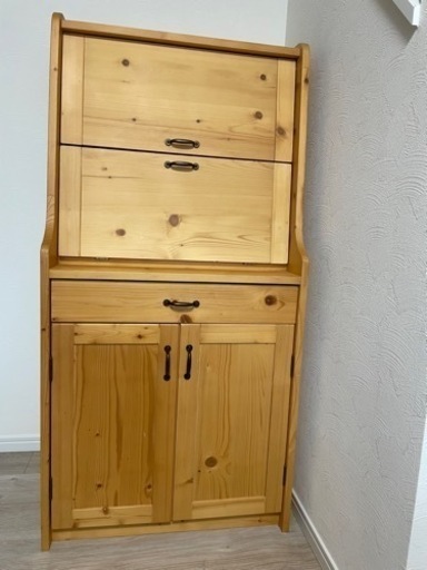 ベルメゾン　ライティングビューロー　ハイタイプ　カントリー　1年使用