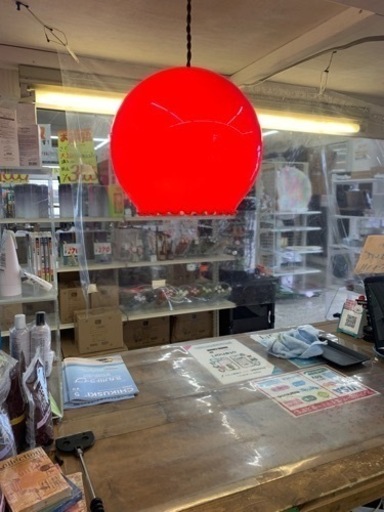 レトロ　ガラス　アンティーク照明　円形