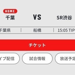 (譲渡者決定)【無料でお譲り】B-Leagueチケット 3枚(5月8日 千葉ジェッツ vs サンロッカーズ渋谷@船橋アリーナ)の画像