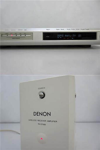 ss3522　デノン　ホームシアターシステム　DHT-S7000　シルバー×木目　DENON　スピーカーシステム　ウーハー　5.1ch　取扱説明書付き　重低音　臨場感　音響システム　ワイヤレスレシーバー