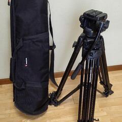 Manfrotto 525MVB 501HDV 雲台 三脚　ケース 中古 