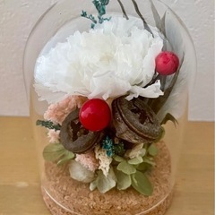 新品！　自然素材を使った　ガラスドーム　誕生日　ラッピング付