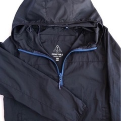 キズあり　UNIQLO ポケッタブルパーカー　ネイビーの画像