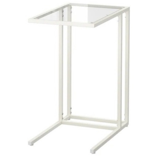 IKEA ガラスサイドテーブル　ラップトップスタンドVITTSJOホワイト(〜6/22まで)