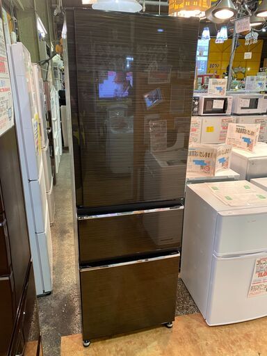 【愛品館市原店】三菱 2021年製 365L 3ドア冷蔵庫 MR-CX37F-BR【愛市IR014193-104】