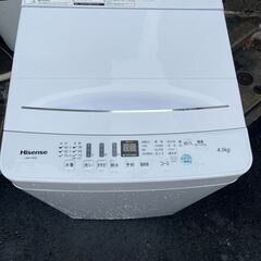 ●簡易乾燥機能付き 洗濯機 Hisense●23区及び周辺地域に無料で配送、設置いたします(当日配送も可能)●HW-T45D 4.5キロ 2020年製●HIS12A