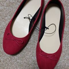 (２)　新品　GU　パンプス　赤の画像