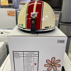 【リサイクルショップ　ピカソ　小松原】125ｃｃ半ヘルDAMM FLAPPER FLOWER JET　ホンダ純正ヘルメット レディースMサイズ ★6058★の画像