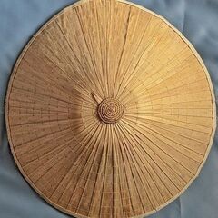 竹笠 帽子 アジロ笠 菅笠 五徳付き ゴトク 和雑貨 竹製帽子 ...