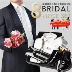 結婚式　新郎　ウエディングカラーシャツ　小物一式　セット　メンズ...