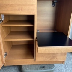 美品 ウニコ キッチンボード ワイス 食器棚 サイドボード 書棚 飾り棚