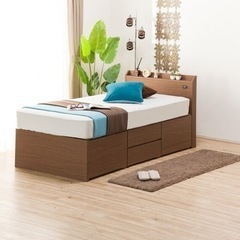 シングルサイズのベット＋マットレスのセット