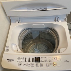 Hisense 洗濯機 5.5kg 1人暮らし用の画像
