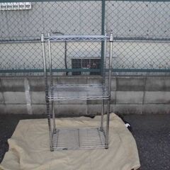 JM15154)ルナミス/スチールラック シルバー 中古品【取り...