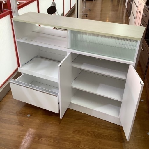 ぽん家具 テーブル付きキッチンカウンター【トレファク 川越店】