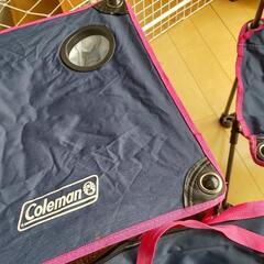 キャンプ⛺　COLEMAN コールマン チェアテーブルセット ネイビーの画像