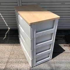 アイリスオーヤマ　ウッドトップチェスト 4段の画像