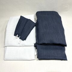 新品同様 ニトリ 遮光1級 防炎 カーテン ファイン ネイビー ...
