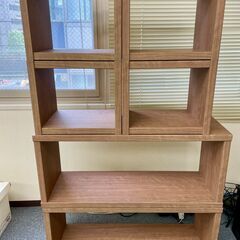 【6点セット】ウォールナット　オープンラック　カラーボックス